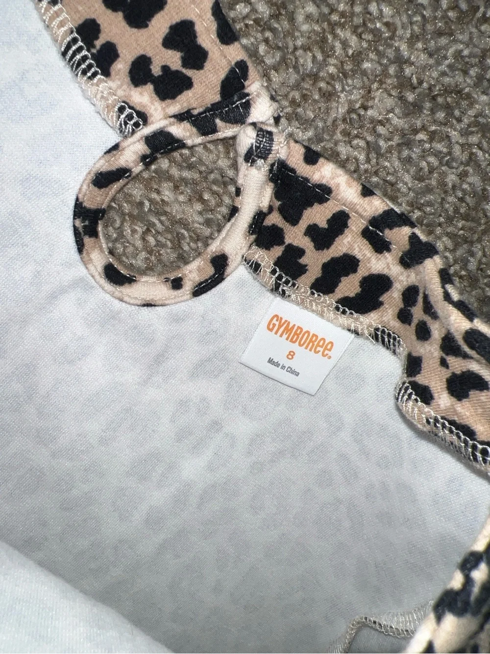 Gymboree Tan and Black Leopard Print Short Sleeve Dress